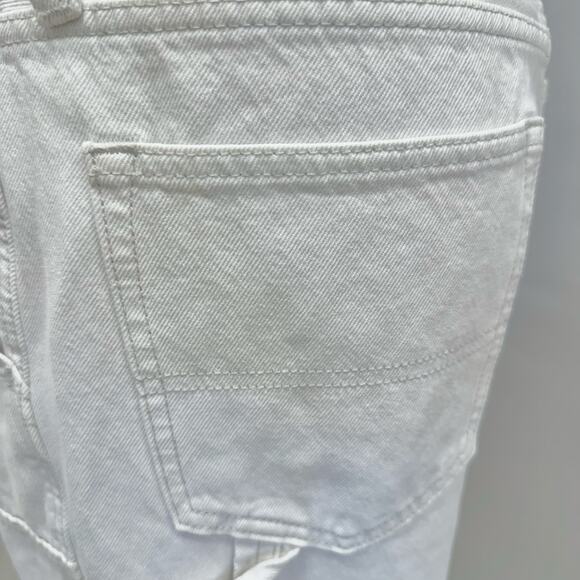 Abercrombie & Fitch Mid Rise Slouchy Ecru Carpenter Jean Size 29/8 Long NWT - Picture 11 of 16